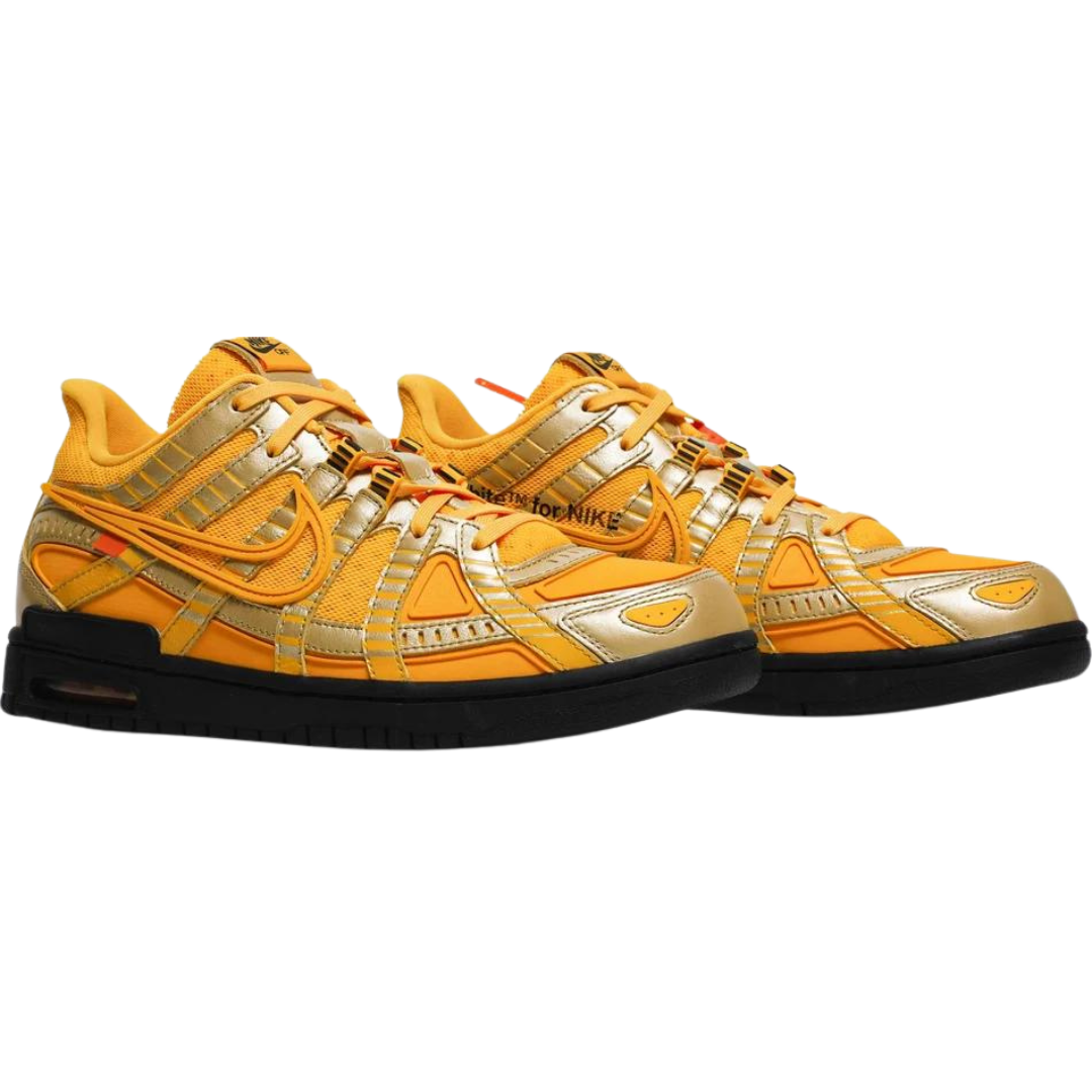 Off-White x Nike Air Rubber Dunk 'University Gold'