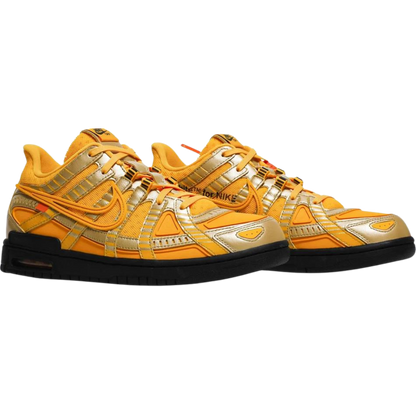 Off-White x Nike Air Rubber Dunk 'University Gold'