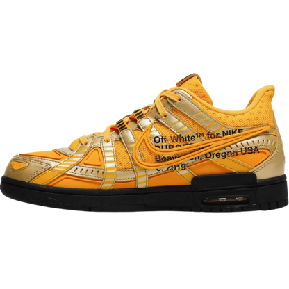 Off-White x Nike Air Rubber Dunk 'University Gold'