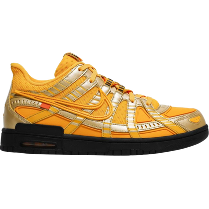 Off-White x Nike Air Rubber Dunk 'University Gold'