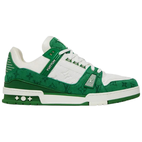 Louis Vuitton Trainer 'Green Monogram Denim'