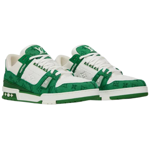 Louis Vuitton Trainer 'Green Monogram Denim'