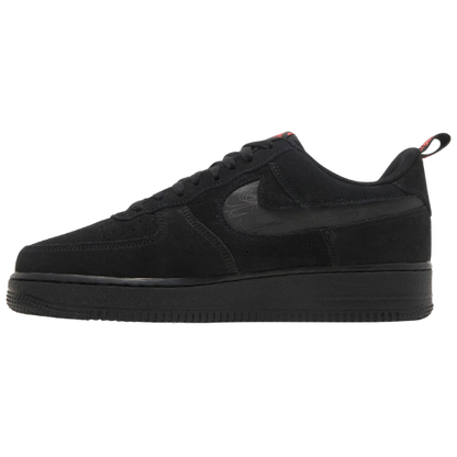 Nike Air Force 1 '07 LV8 'Logotipo reflectante - Negro Carmesí'