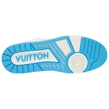 Louis Vuitton Trainer Low 'Velcro Strap - Light Blue Monogram Denim'