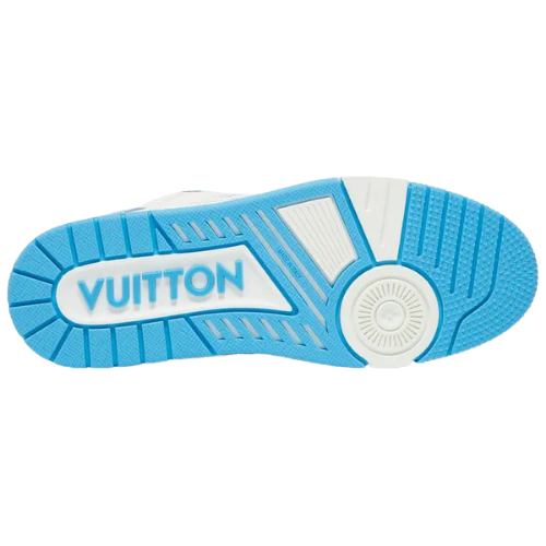 Louis Vuitton Trainer Low 'Velcro Strap - Light Blue Monogram Denim'