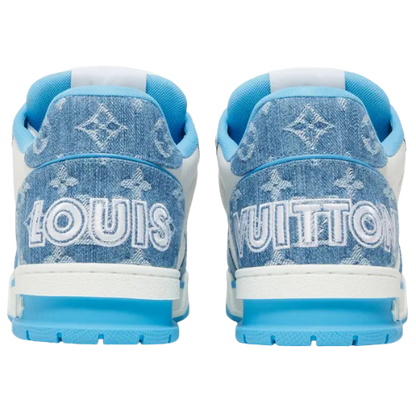 Louis Vuitton Trainer Low 'Velcro Strap - Light Blue Monogram Denim'